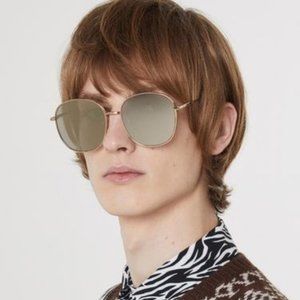 Gentle Monster Double Bread - Rose Gold and Dark Gray Reflective Lens